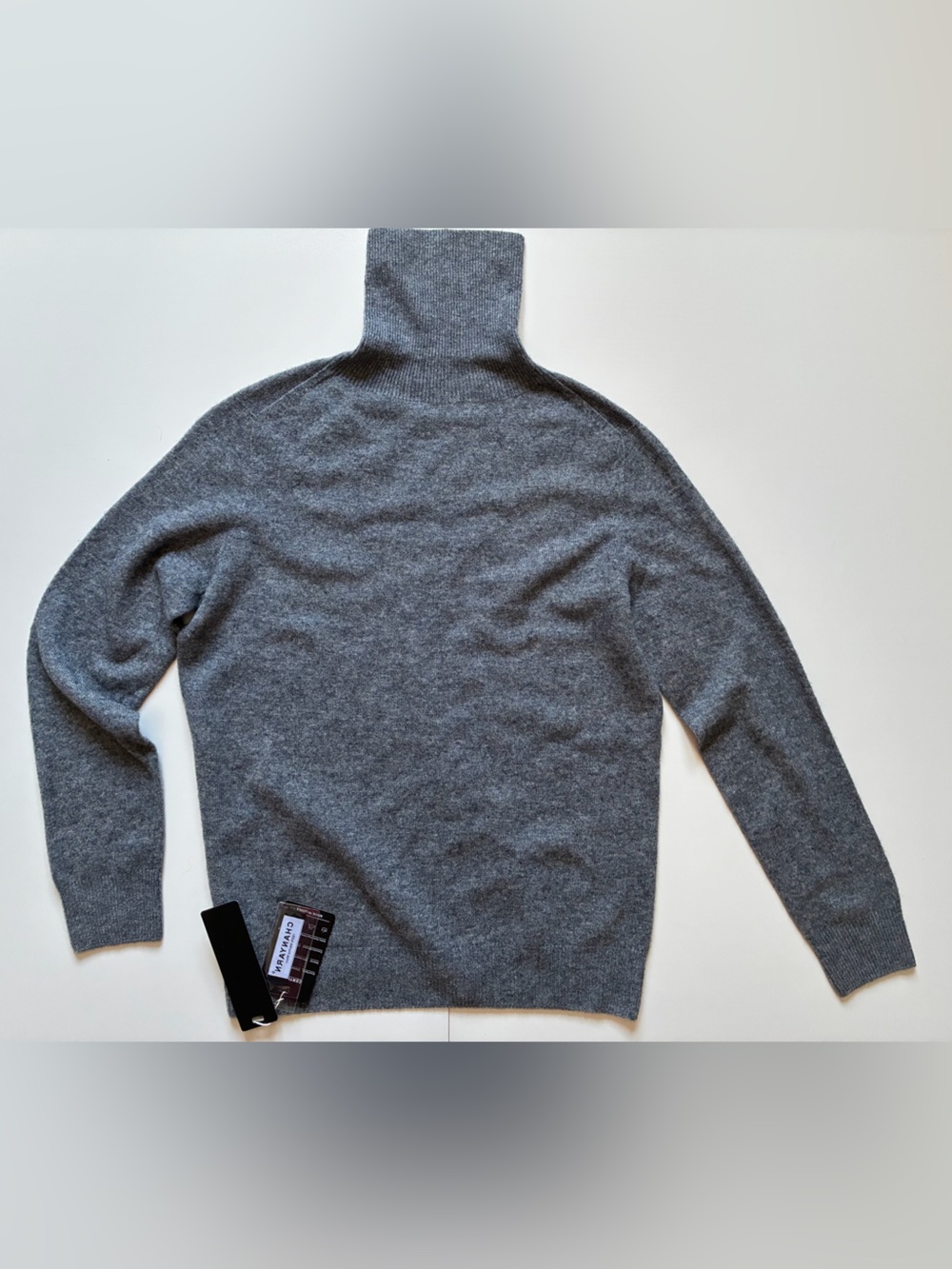 Chanyarn Women's 100% Wool Charcoal Gray Turtleneck Sweater - Medium - NWT